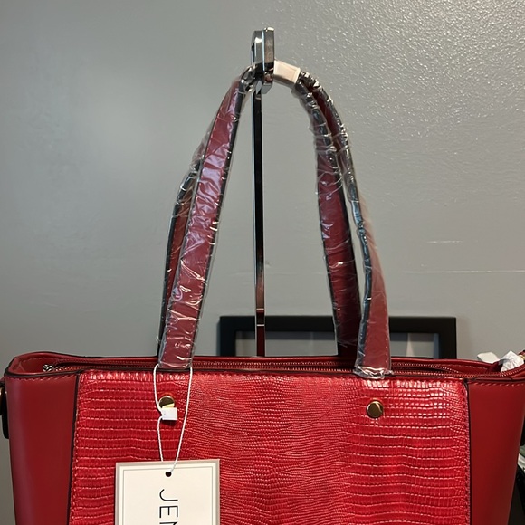 NWT Jen & Co tote bag - bright red! - Picture 2 of 8